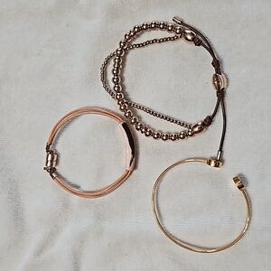 Rose gold bracelet set